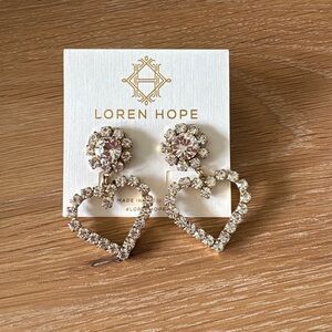 Loren Hope Silver Heart Earrings